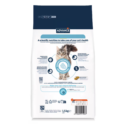 Advance Vet Gato Gastroenteric Sensitive Pavo - Pienso seco para gato con problemas gastrointestinales