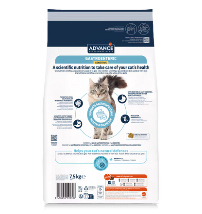 Advance Vet Gato Gastroenteric Sensitive Pavo - Pienso seco para gato con problemas gastrointestinales