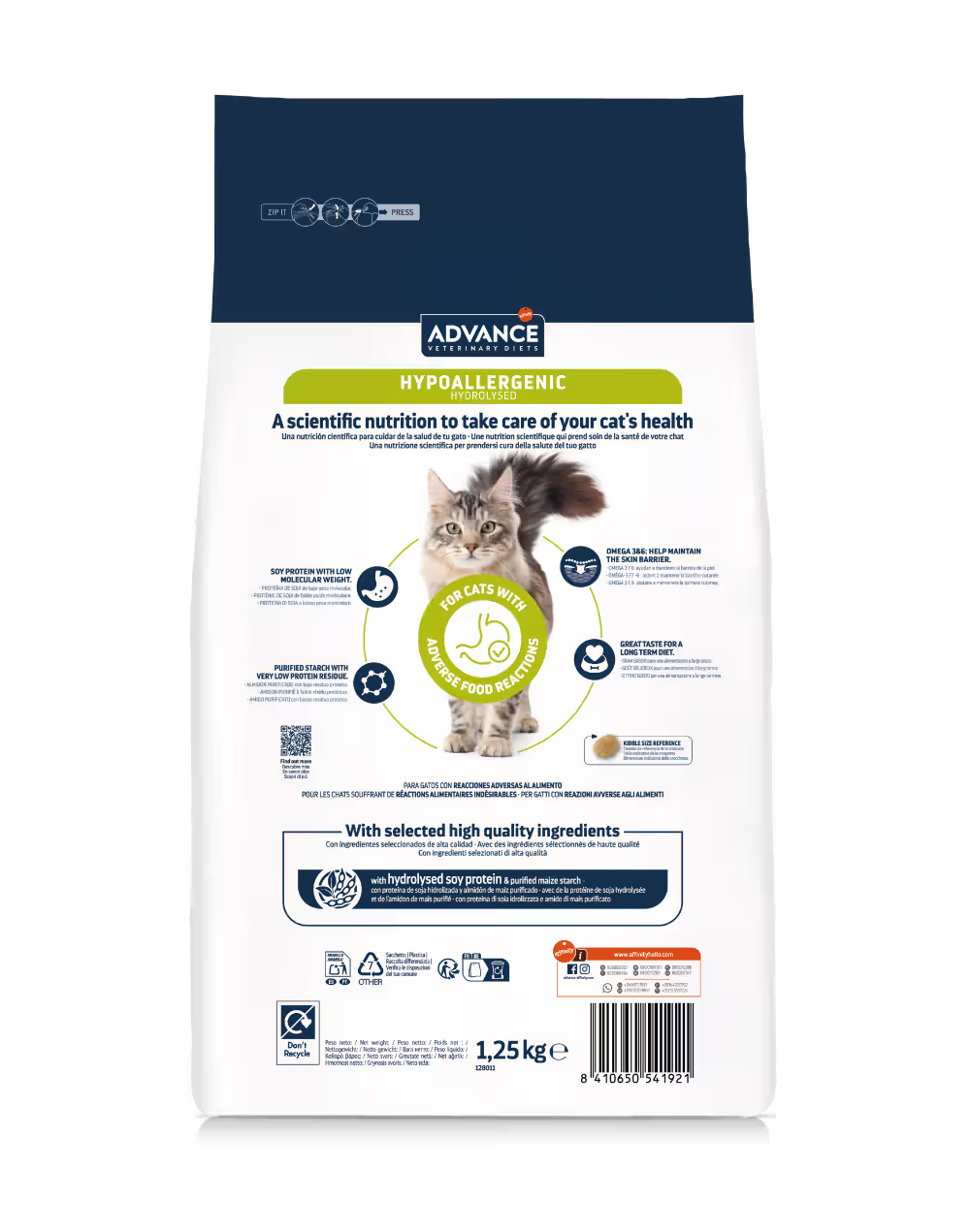 Advance Vet Gato Hipoalergénico - Pienso seco para gato con alergias