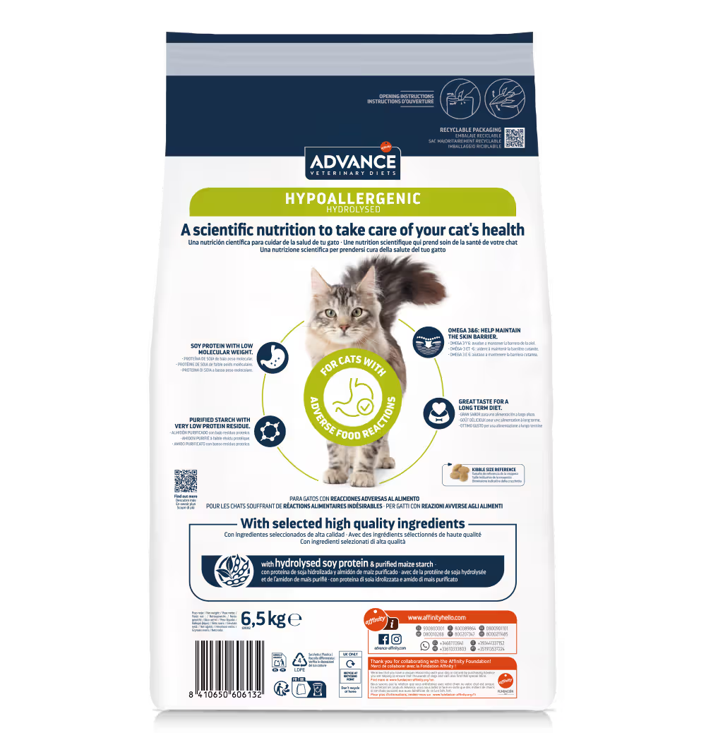 Advance Vet Gato Hipoalergénico - Pienso seco para gato con alergias