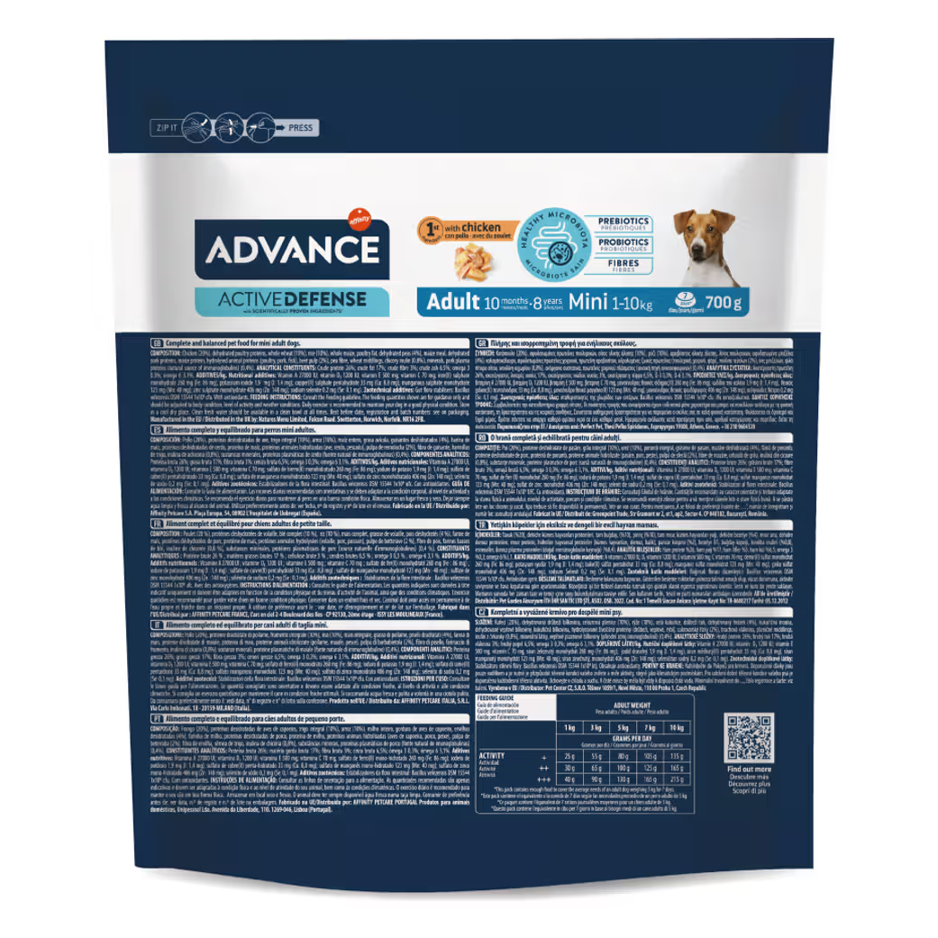 Advance Dog Mini Adult Chicken and Rice - Dry dog food