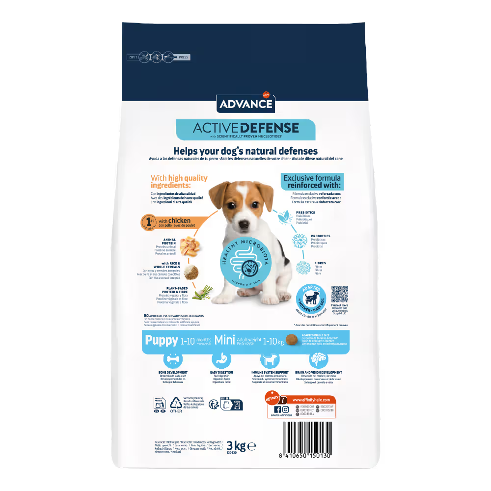 Advance Mini Puppy Dog Chicken and Rice - Dry dog food