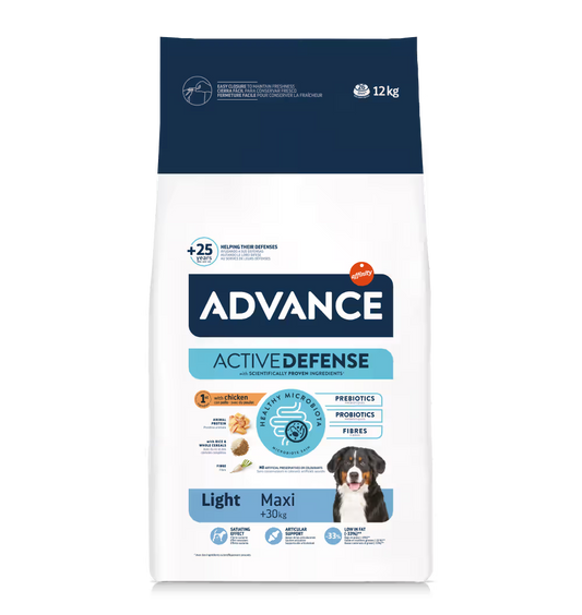 Advance Maxi Light Dog Chicken and Rice - Dry dog food for weight control