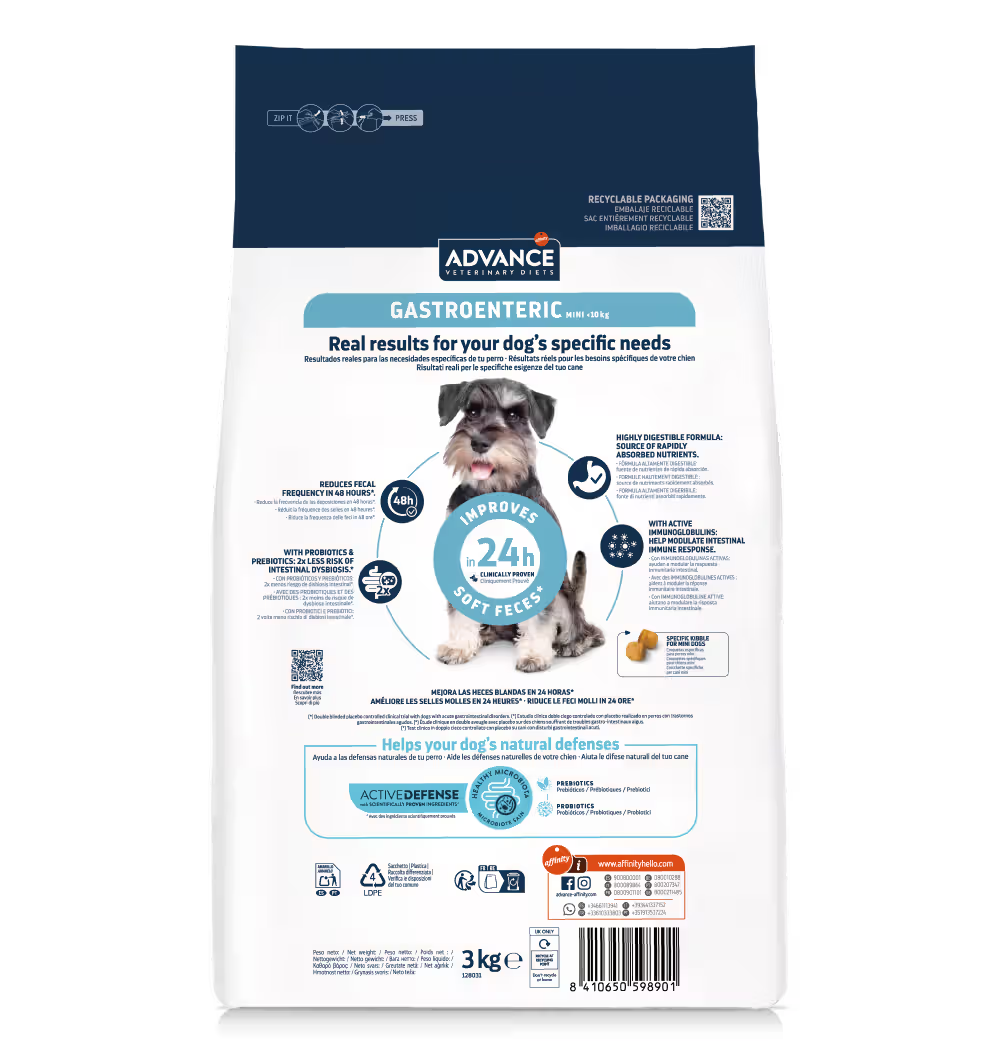 Advance Vet Dog Gastroenteric Mini Poultry - Dry food for dogs with digestive problems