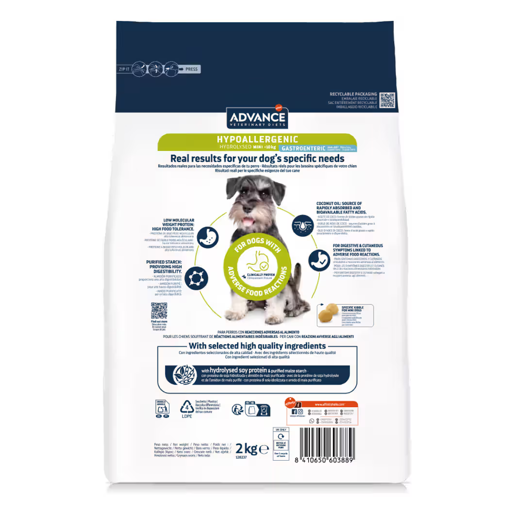Advance Veterinary Diets Cão Mini Hipoalergénico - Ração seca para cão com alergias