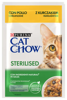 Cat Chow Feline Adult Sterilised Cat Chicken and Aubergine - Wet cat food for sterilised cats