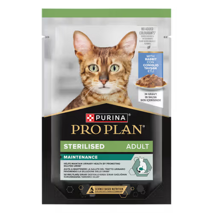 Pro Plan NUTRISAVOUR Sterilized Gato Adulto Conejo - Comida húmeda para gato esterilizado