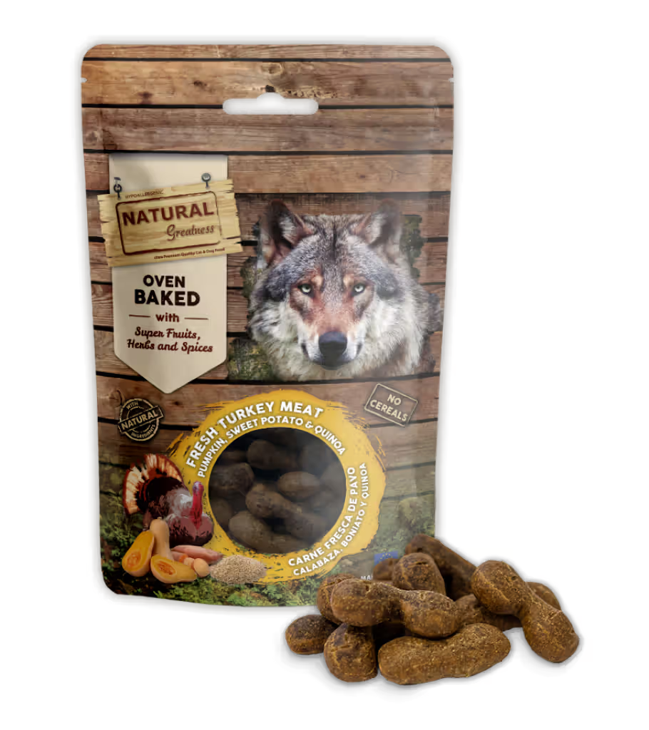 Natural Greatness Digestive Support Cão Adulto Peru Grain-Free - Snack para cão com sensibilidade digestiva