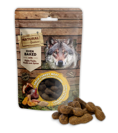 Natural Greatness Digestive Support Cão Adulto Peru Grain-Free - Snack para cão com sensibilidade digestiva