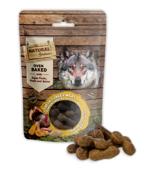 Natural Greatness Digestive Support Cão Adulto Peru Grain-Free - Snack para cão com sensibilidade digestiva