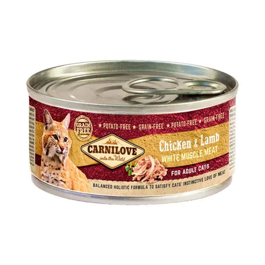CARNILOVE FELINE ADULT POLLO CORDERO CAJA | 12 X 100GR
