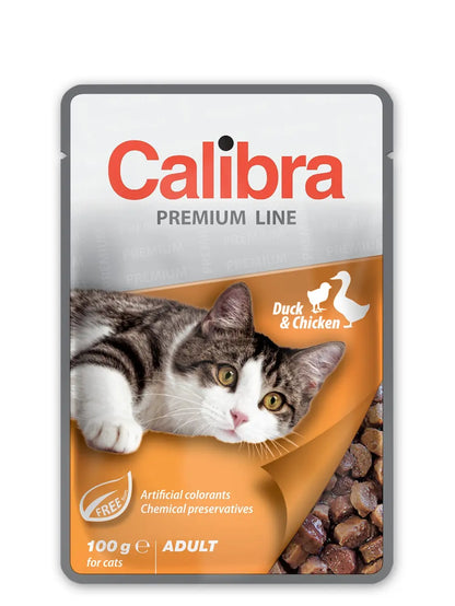 Calibra Adult Cat Pouch Duck Chicken Box