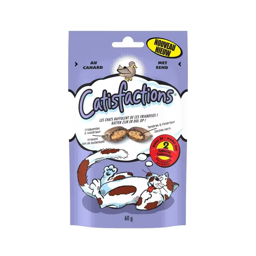 Catisfactions Feline Mixto Gato Frango e Pato - Snack para gato