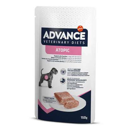 Advance Vet Perro Adulto Pequeño Atópico y Sensibilidad Alimentaria - Comida húmeda para perro con dermatitis y alergias