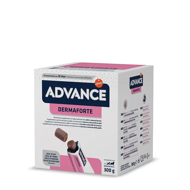 Advance Vet Derma Forte Cão Adulto - Snack para cão para suporte da pele e do pelo