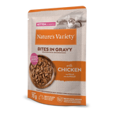 Natures Variety Wet Bites Gravy Gato Gatinho Frango - Ração húmida para gato