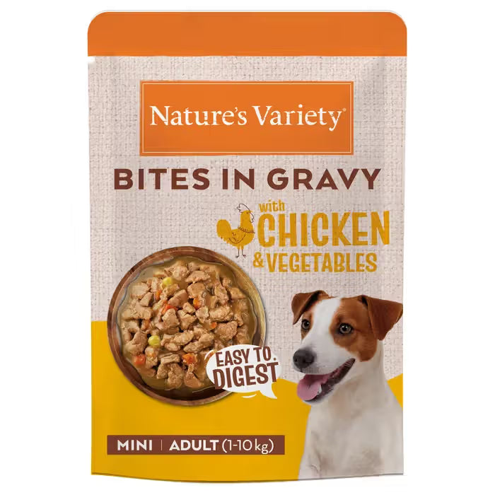 Natures Variety Wet Bites Mini Cão Frango e Vegetais - Ração húmida para cão