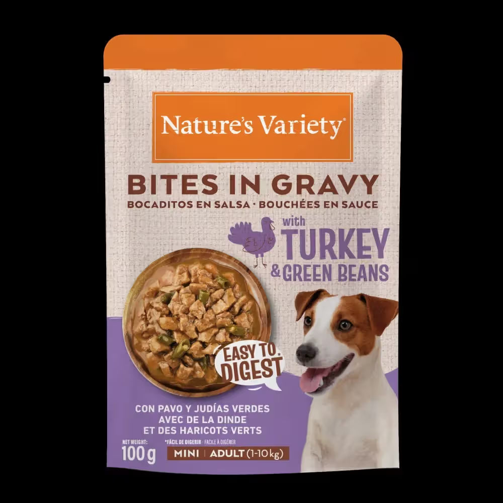 Natures Variety Wet Bites Mini Dog Turkey and Beans - Wet dog food