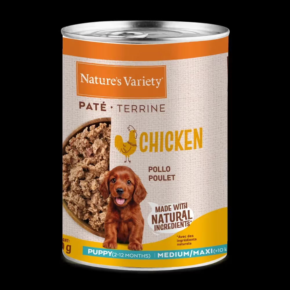 Natures Variety Pate Dog Puppy Med/Maxi Chicken - Wet dog food