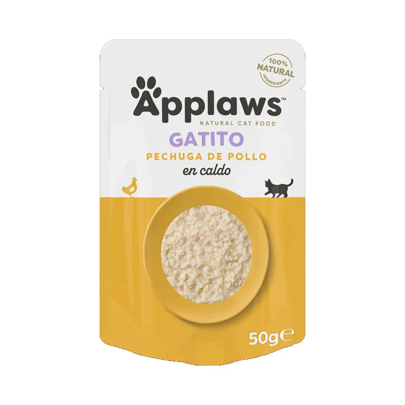 Applaws Gatinho Saqueta Peito de Frango En Caldo | 12 X 50Gr