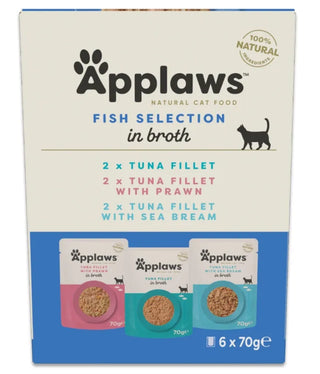 Applaws CAT SOBRE SELEC PESCADO CALDO MULTI - Comida húmeda para gato con pescado