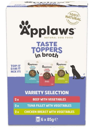 Applaws Saquetas Topper Sortido em Caldo Multipack Cão - Ração húmida para cão