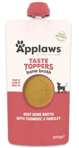 Applaws Botella Topper Caldo de Ternera para Perro - Comida húmeda para perro