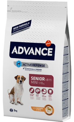 Ração para Cão Advance Dog Mini Senior +8 Chicken & Rice | 1,5 kg