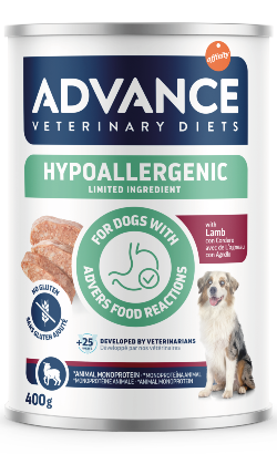Alimentação Veterinária húmida para Cão Advance Vet Dog Hypoallergenic Lamb | Wet (Lata) | 400 g
