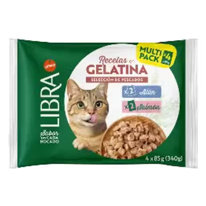 Libra Cat Wet Food Multipack 4 Tuna & Salmon in Jelly