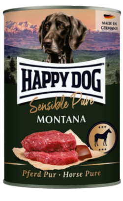 Alimento Húmido para Cão Happy Dog Sensible Pure Montana Cavalo | Wet (Lata) | 400 g