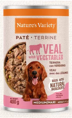 Natures Variety Paté Medium Maxi Perro Adulto Ternera y Verduras - Comida húmeda para perro