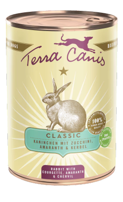 Alimento Húmido para Cão Terra Canis Coelho com Courgette, Amaranto e Cerefólio | Wet (Lata) | 800 g