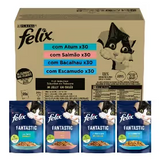 Felix Fantastic Gato Adulto Seleção de Peixes em Gelatina - Ração húmida para gato