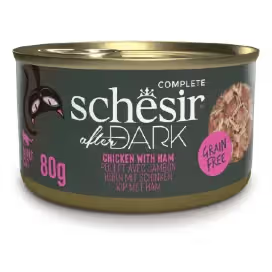 Schesir Cat After Dark Gato Adulto Grain-Free Pollo y Jamón - Comida húmeda para gato