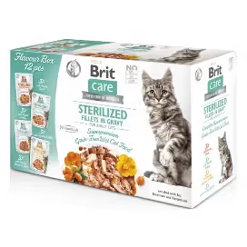 Brit Care Cat Sterilized Flavor Box Fillet in Gravy Wet Food Wet (Pouch)