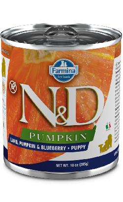 Alimento húmido para cão N&D Pumpkin Dog Lamb, Pumpkin & Blueberry Puppy | Wet (Lata) | 6 x 285 g