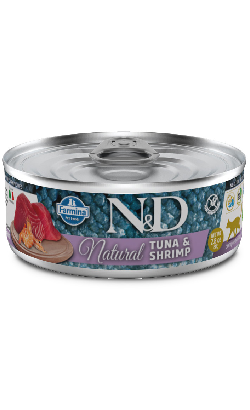 Alimento húmido para gato N&D Natural Cat Tuna & Shrimp | Wet (Lata) | 70 g
