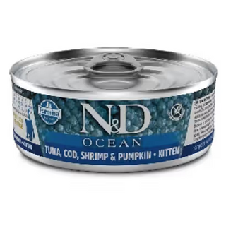 N&D Ocean Cat Kitten Tuna, Cod, Shrimp and Pumpkin - Wet food for growing cats