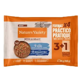 Natures Variety Chunks in Gravy Multipack Adult Cat Cod and Ocean Fish - Wet cat food