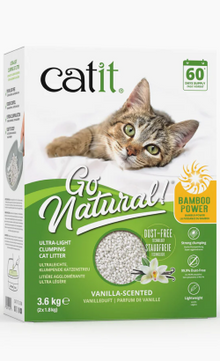 Areia para Gatos Auto Aglomerante Catit Go Natural Bambú | Baunilha	 | 3,6 kg