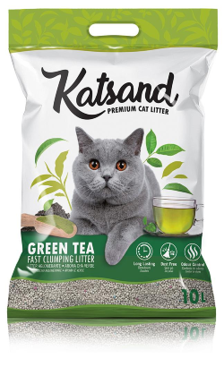 Areia para Gatos Litter Katsand | Chá Verde | 10 L