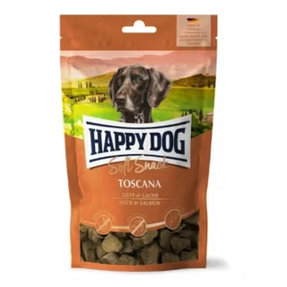Galletas blandas para perros Happy Dog sabor pato toscano y salmón