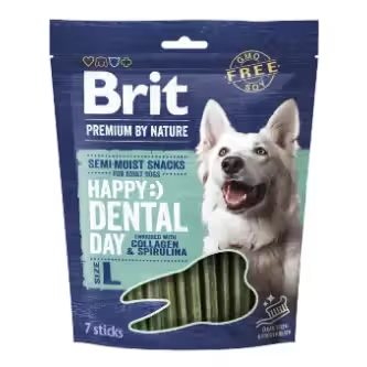 Brit Premium by Nature Semi-Moist Snacks Happy Dental Day L Cão Frango - Snack para cão para cuidado dentário