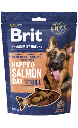Biscoitos para Cão Brit Premium by Nature Dog Semi-moist Snacks | Salmon & Dill | 180 g