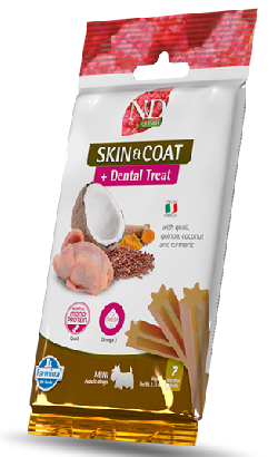 Biscoitos para cão N&D Quinoa Dog Skin & Coat Quail Adult Mini	 | 60 g