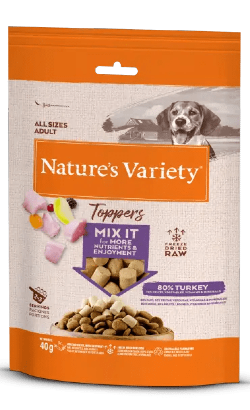 Biscoitos para cão Natures Variety Dog Freeze Dried Toppers Turkey | 40 g