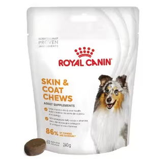 Biscoitos para cão Royal Canin Dog Skin & Coat Chews Adult Supplements