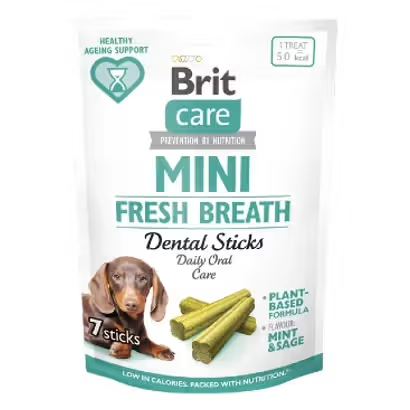 Brit Care Dog Mini Treats Fresh Breath Dental Sticks