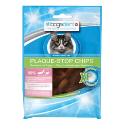 Biscoitos para Gato Bogadent Gato Plaque-Stop Chips Peixe